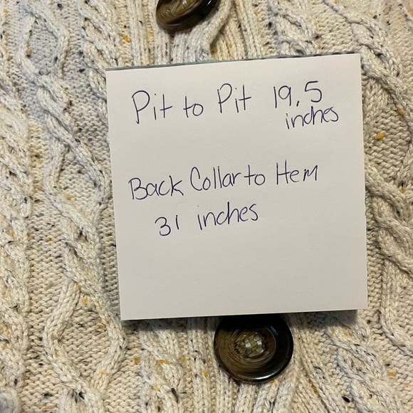 Splendor 100% cotton cable knit fisherman a-line cardigan women’s size large - Picture 8 of 8